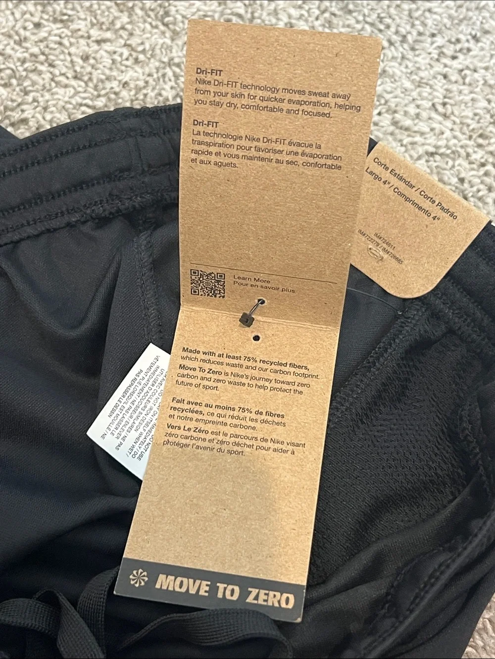 NWT Nike Dri-FIT Black 4” Running Shorts Women’s Small Athletic Training Gym